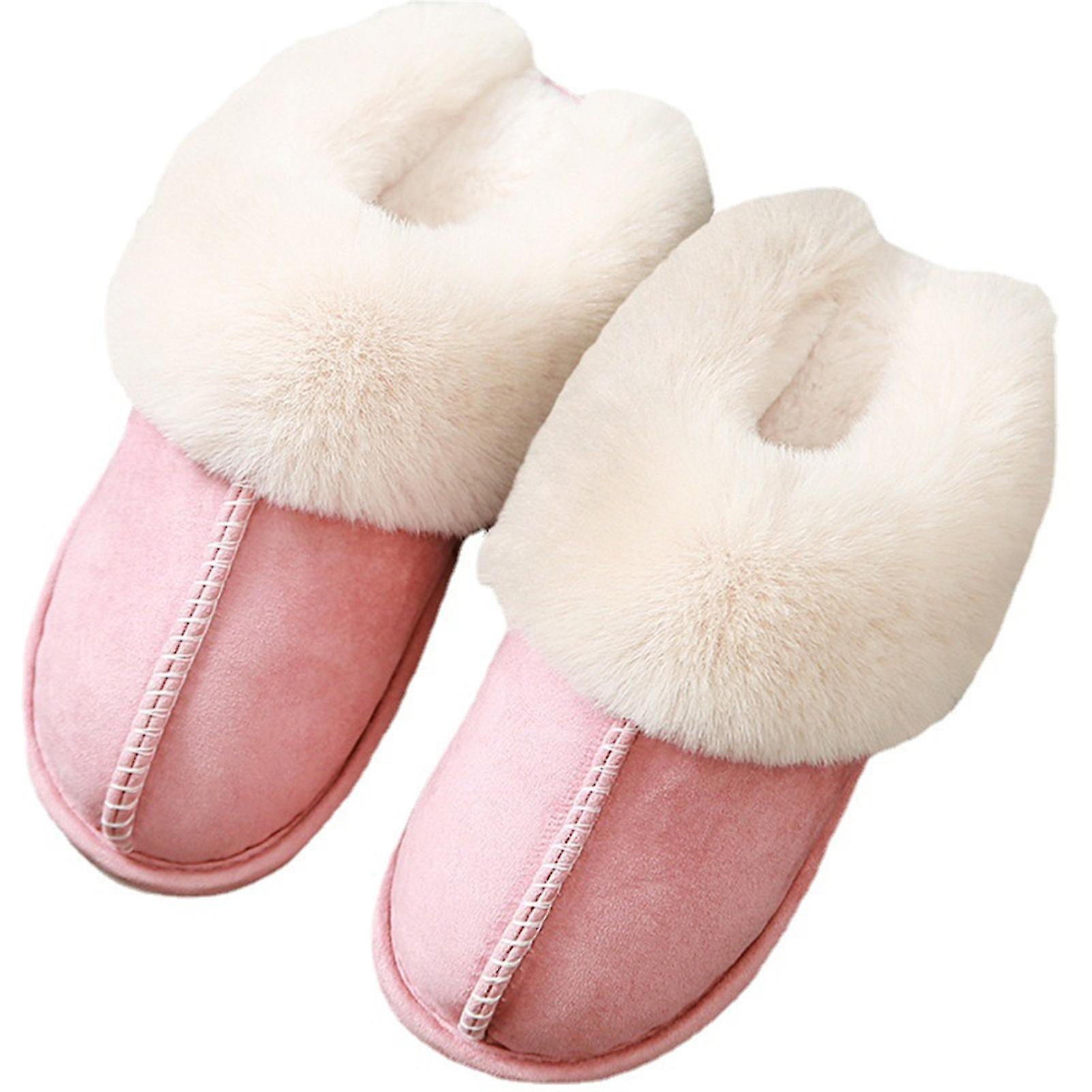 Women's House Winter Slippers Memory Foam Fluffy Soft Breathable Slip On Winter Warm Shoes For Women