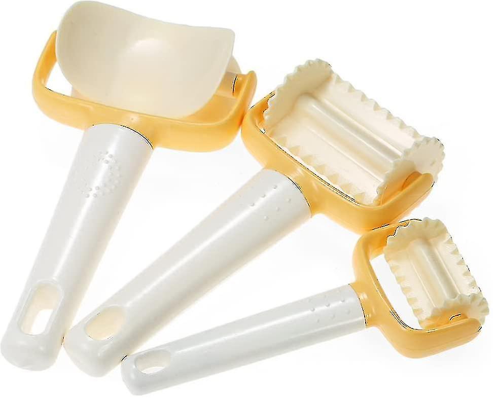 Plastic Cookie Mold Kit, Round Square Cutter, Cookie Roller 1set-white