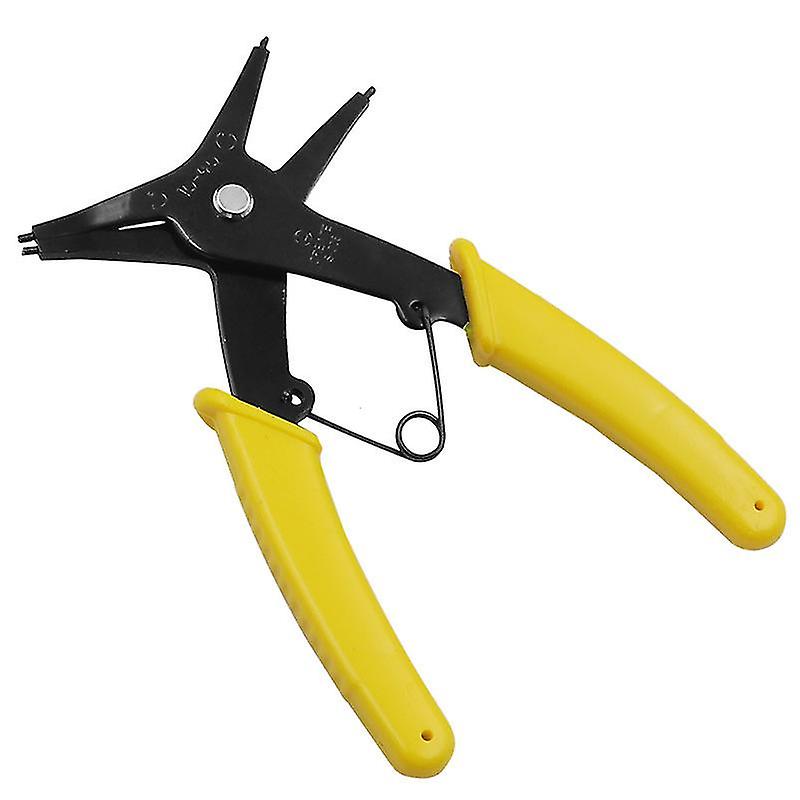 Ring Pliers Tools 4 Way Type Multifunctional Ring Plier.(yellow+black)(1pcs) -e