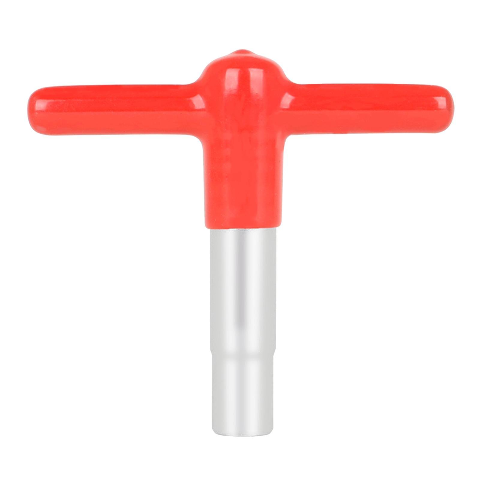 Stahltrommel Stimmschlüssel T-Type Tuner Square Socket Hardware Tool Zubehör rot