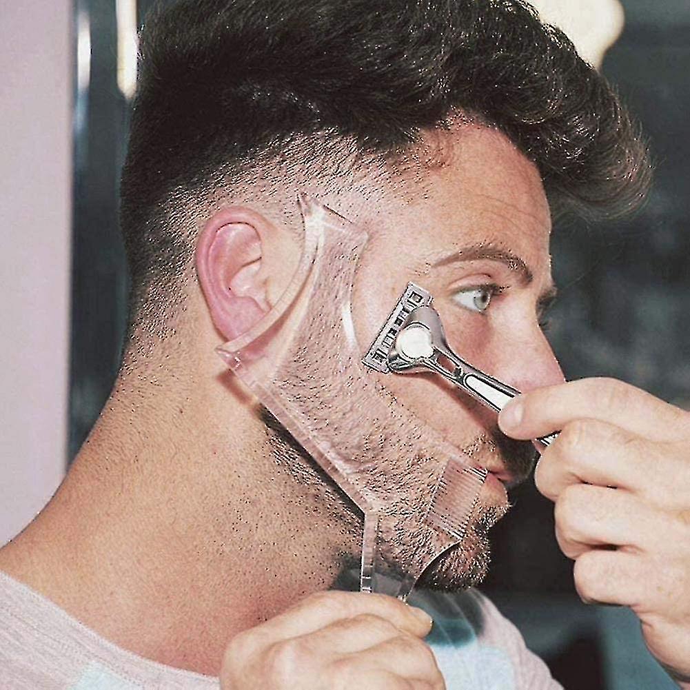 Beard Guide Shaper Tool Or Clear Stencil For Trimming And Shaving The Stencil Models 4 Grooming Line