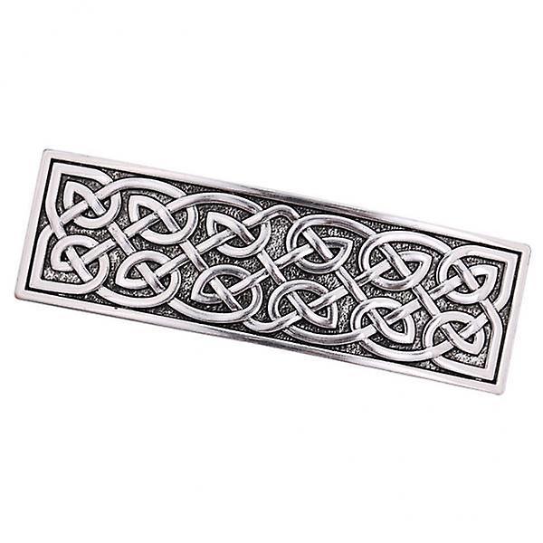 3xVintage Style Large Celtic Hair Clip Hand Crafted Metal Barrette Silver