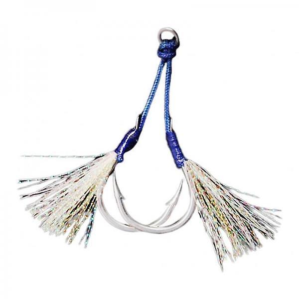 2xJig Hooks Fishing Hooks Barbed Hooks Assist Hooks in Solid Ring 6