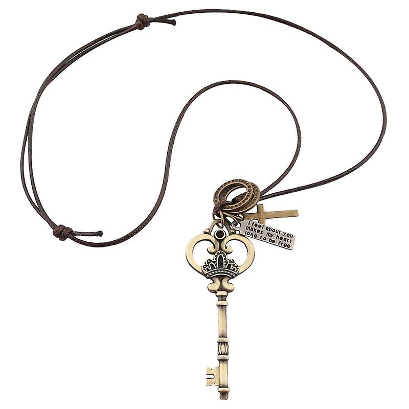 Fashion Retro Large Crown Key Pendants