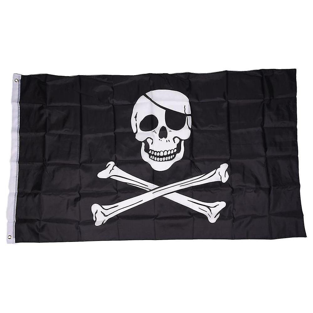 Pirate Flag Skull And Crossbones Jolly Rodger Large 5x3' Size