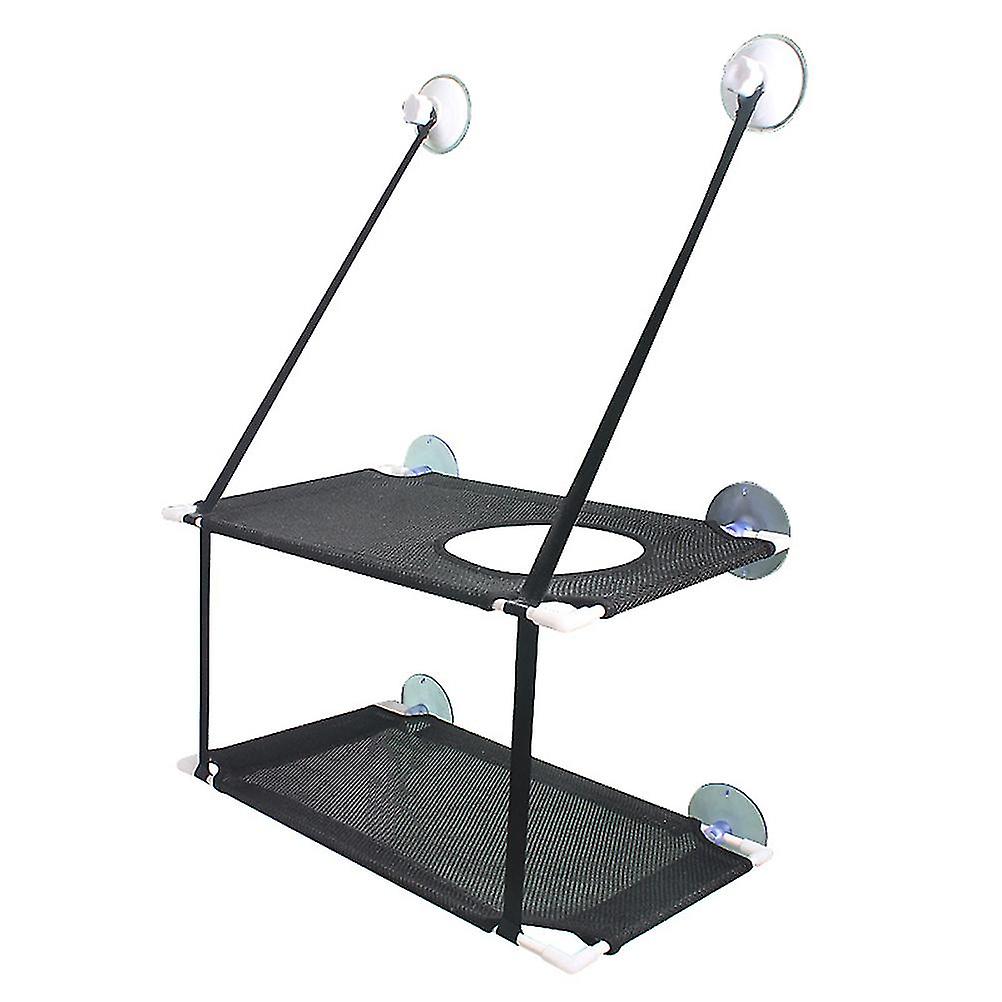 Double Layer Cat Window Hammock Cat Window Perch Strong Suction Cups Cat Hammock for Window Kitty Sunny Seat