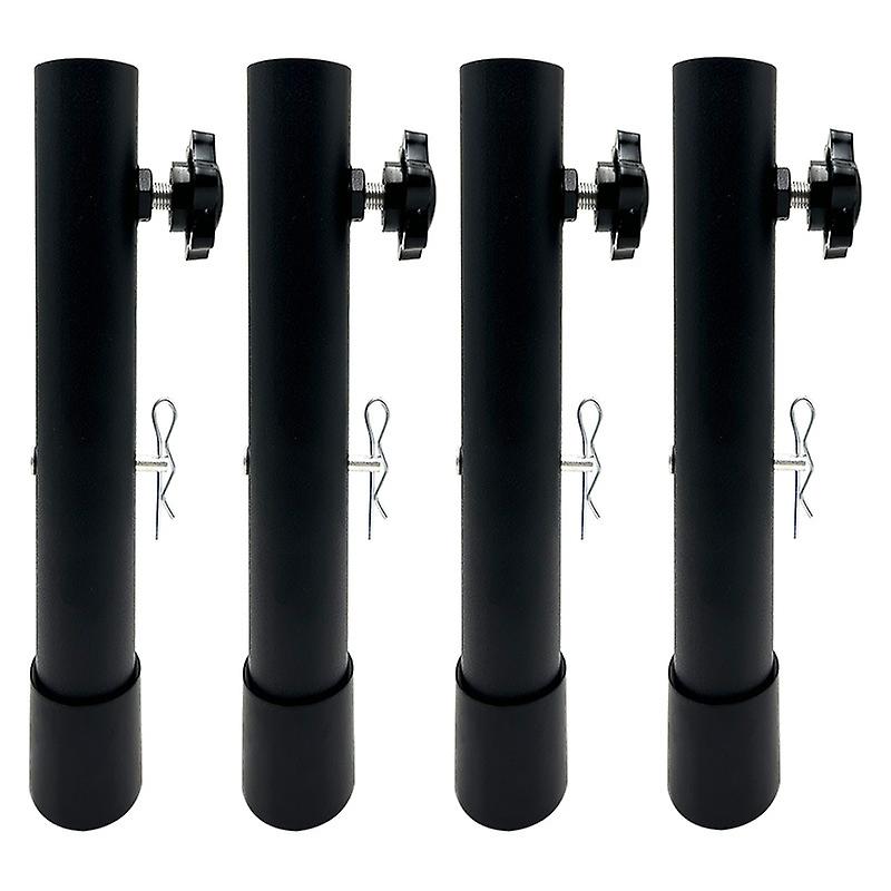 Set of 4 folding table leg extenders, suitable for folding table legs and straight legs, adjustable folding table leg risers, height (20 cm)