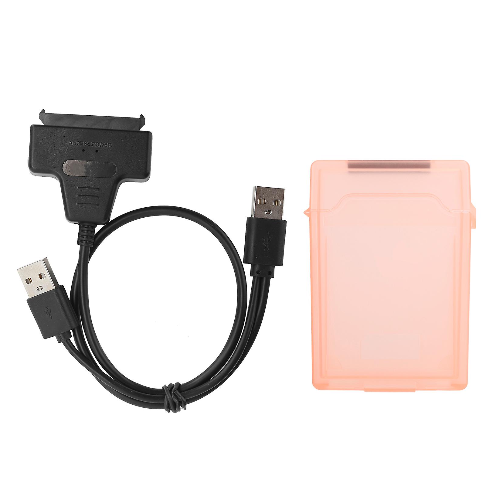 Hard Disk Adapter Cable SATA HDD/SSD Dual Interface Conversion Cord with 2.5in Protect Box