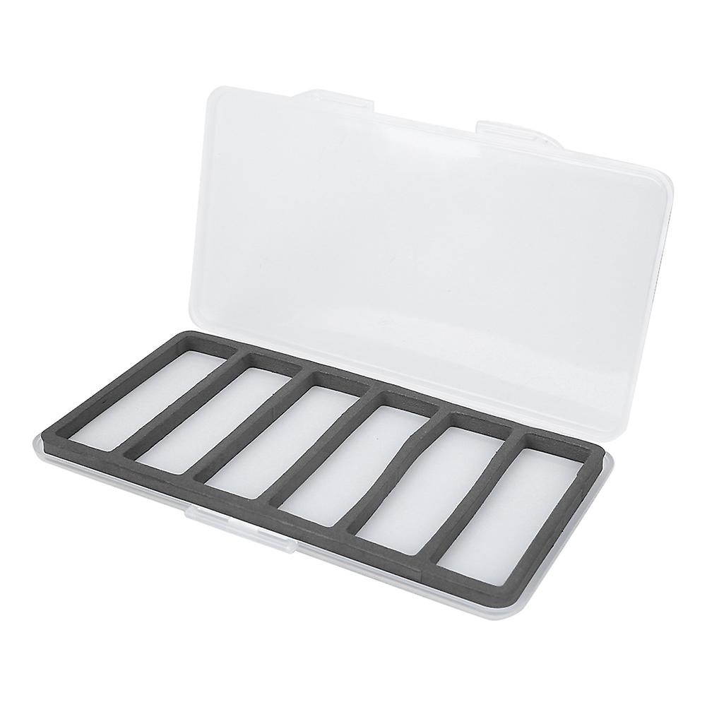 ABS Magnetic Fish Hook Storage Box Fish Hook Lure Tackle Case with Foam Accessory6 Grid