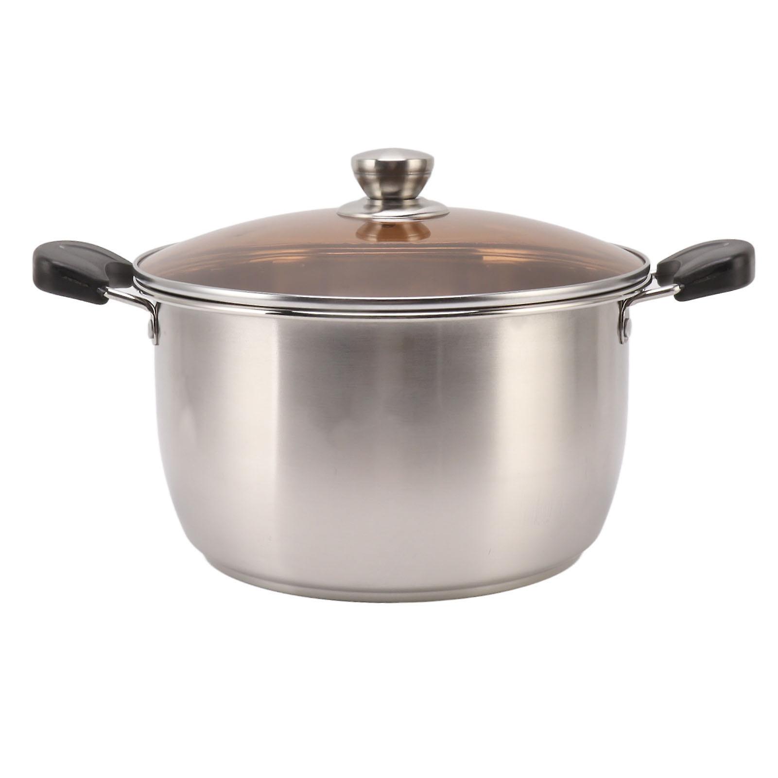 Stainless steel double layer anti-scalding handle stove steam pot with lid