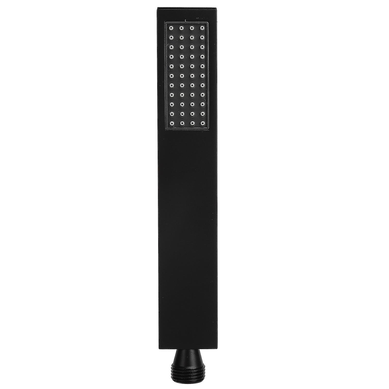 G1/2 Flat Square Shape Shower Head HandHeld Full Copper Copper Shower Head for Bathroom(Matte Black )