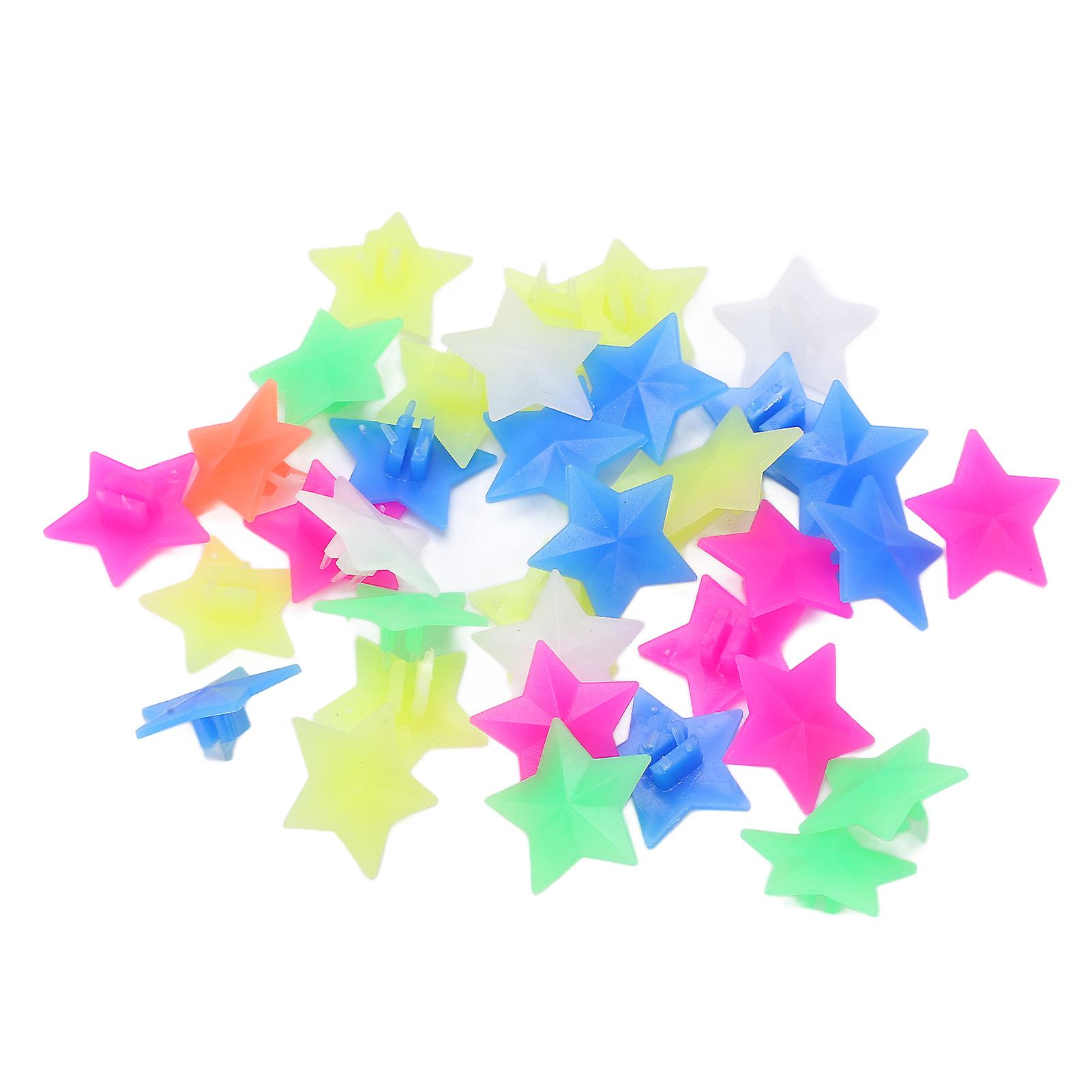 36pcs Bike Wheel Spoke Beads Plastic Kids Bike Spoke Colorful Beads Clips Bicycle Decoration AccessoriesFive Pointed Star