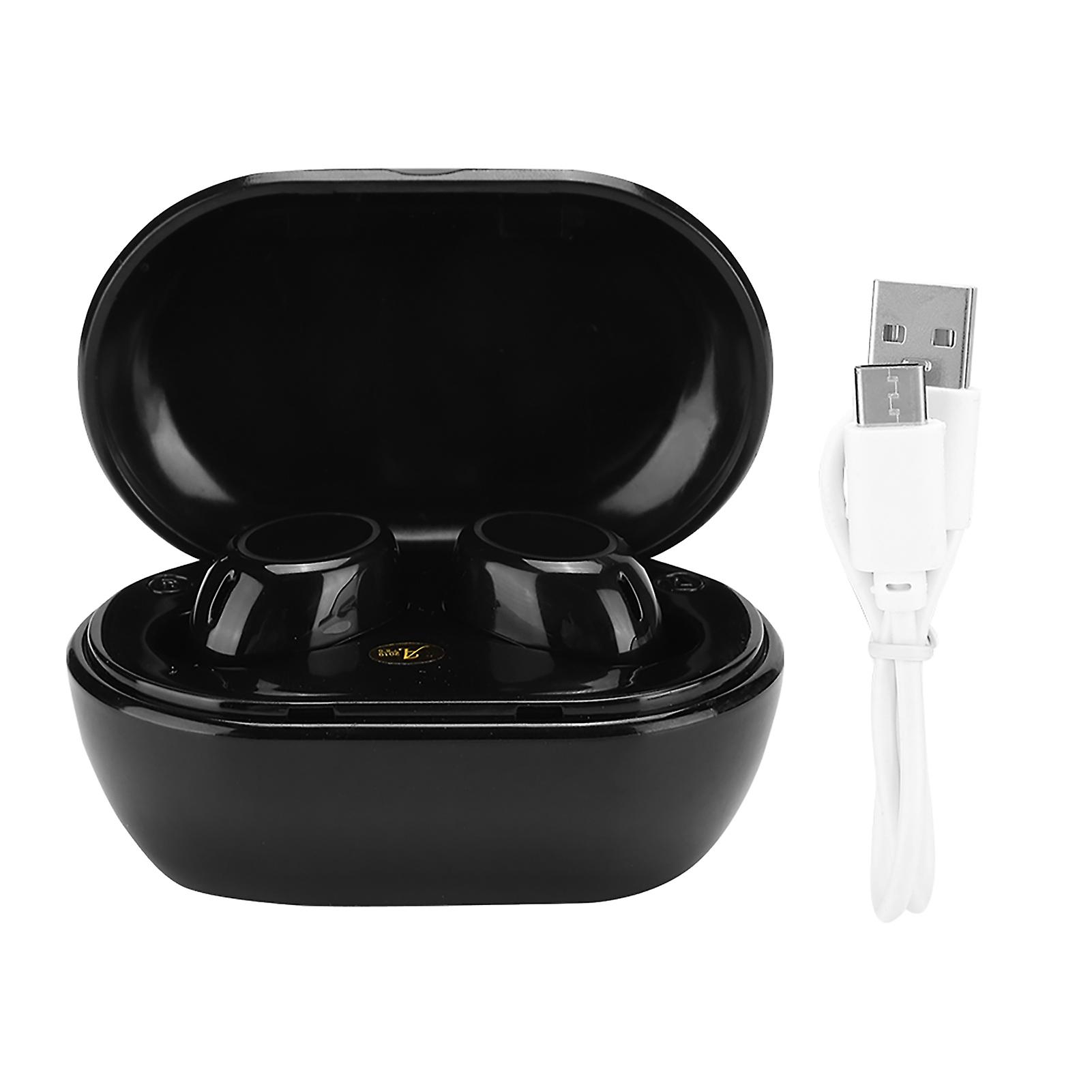 Wireless Bluetooth Earphones DC 5V TWS Headset CNC Engraving Titanium Metal Processing Support Type C Charging(Black )