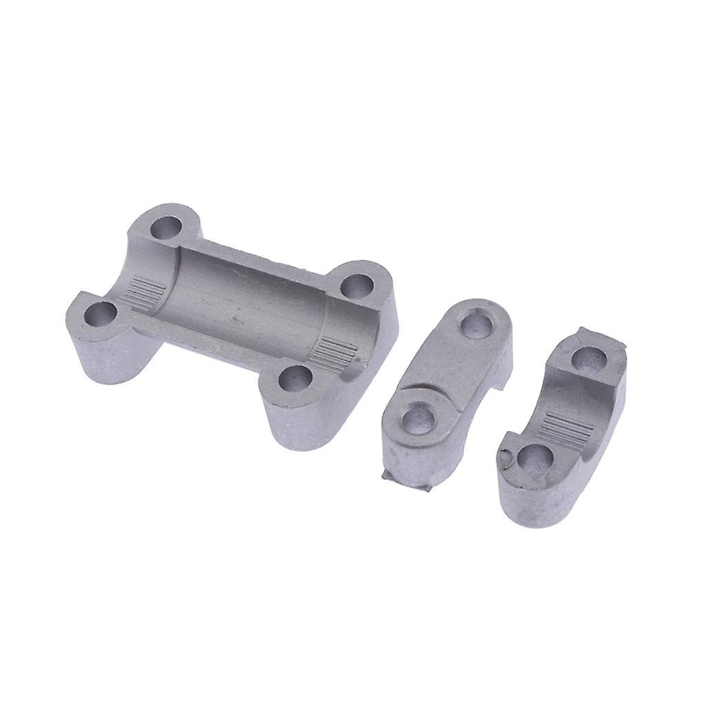 1 Set 22mm Silver CNC Alloy Handlebar Riser Mount Clamp Adapter Universal