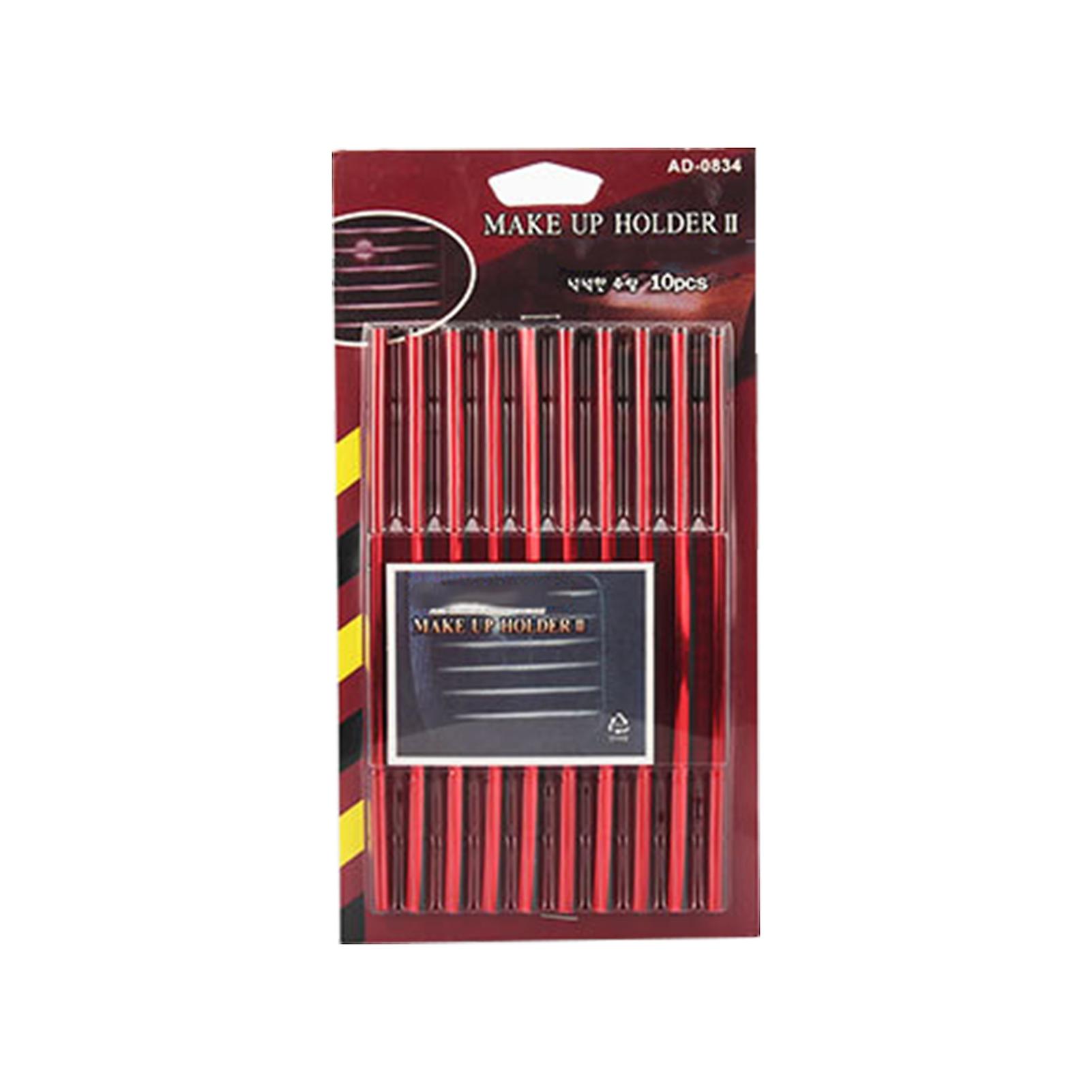 Electroplated Red U-Shape 20cm Car Dashboard AC Outlet Moulding Strips - 10PCS