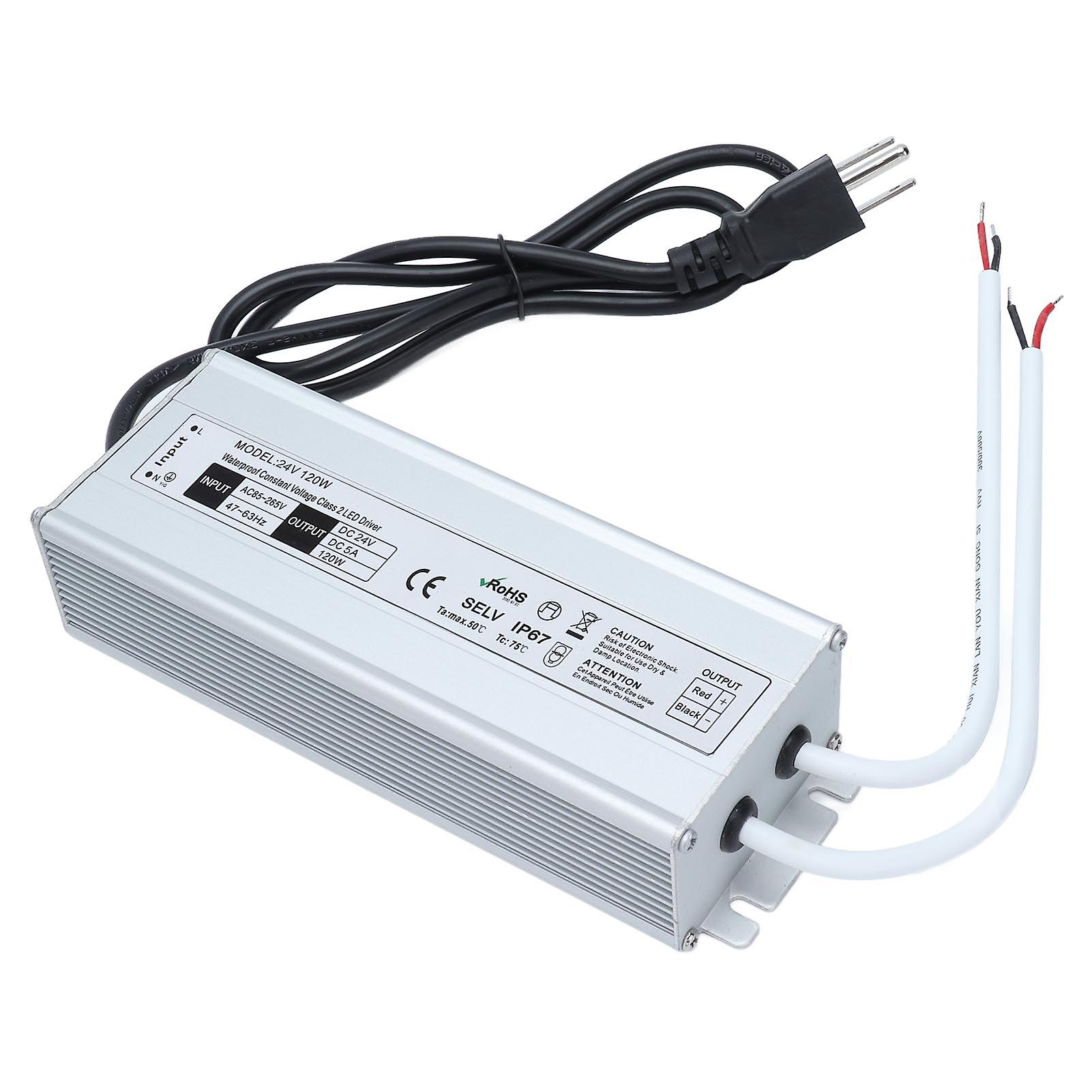 LED Driver Waterproof IP67 Constant Voltage Power Supply Transformer Adapter 120W