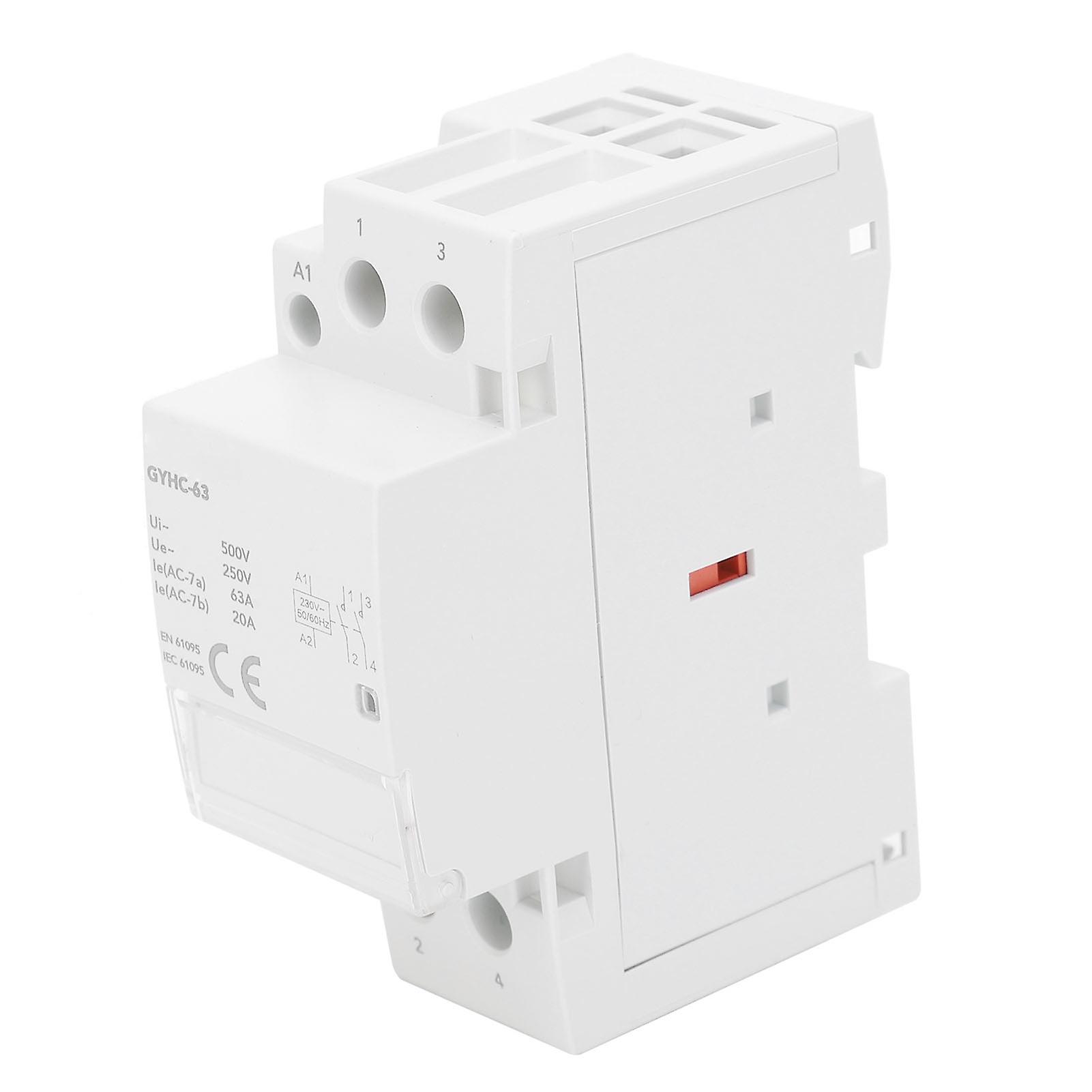 Modular Contactor GYHC-63 2P 63A 50Hz Portable Gray Plastic