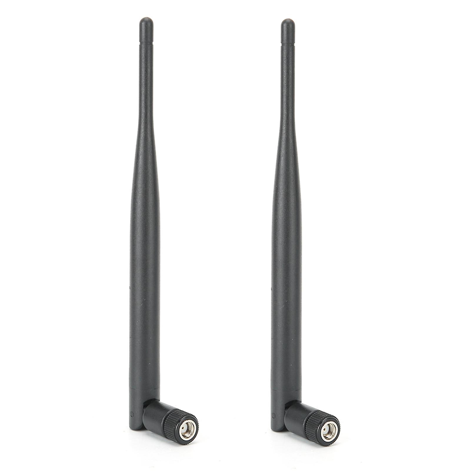 2PCs Router Antenna Durable WIFI System 6DB High Gain 2.4/5.8G Dual&#8209;Band SMA Inner Hole-YM