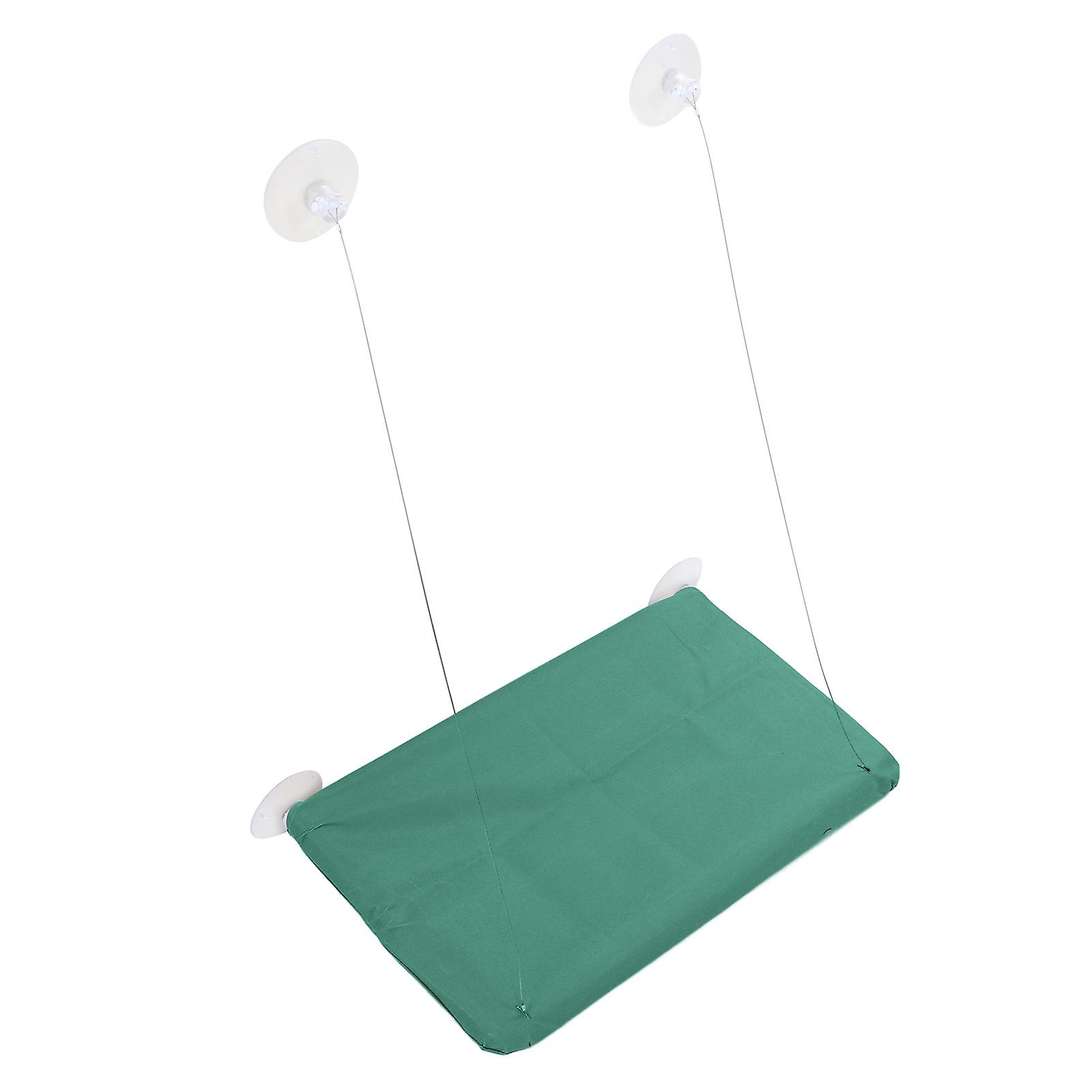 Cat Window Perch Window Mounted Bed Suction Cup Hammock Space Saving Detachable Washable Pet Resting Seat Green 