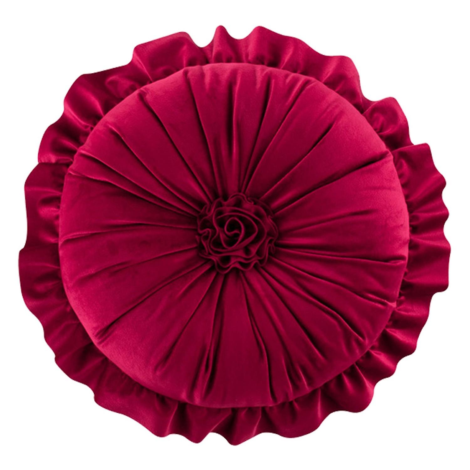 シートピローフリルスーパーソフト快適タッチフルフィリング弾性装飾ラウンドオフィスナップバック