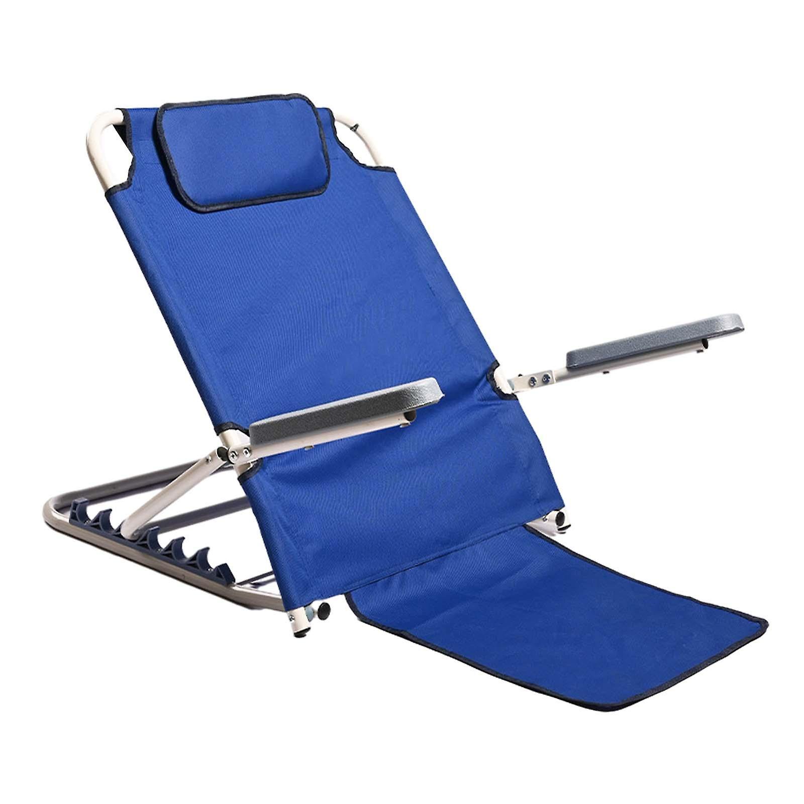 Bed Backrest Support Floor Chair with Backrest Adjustable Angle Portable Beach Chair Reading Bed Rest Pillows for Picnic Lawn