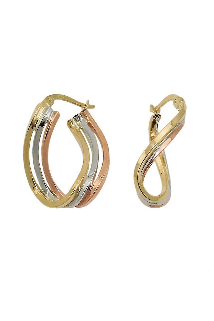Hoop Earrings Tricolor 9k Gold - Gl431399