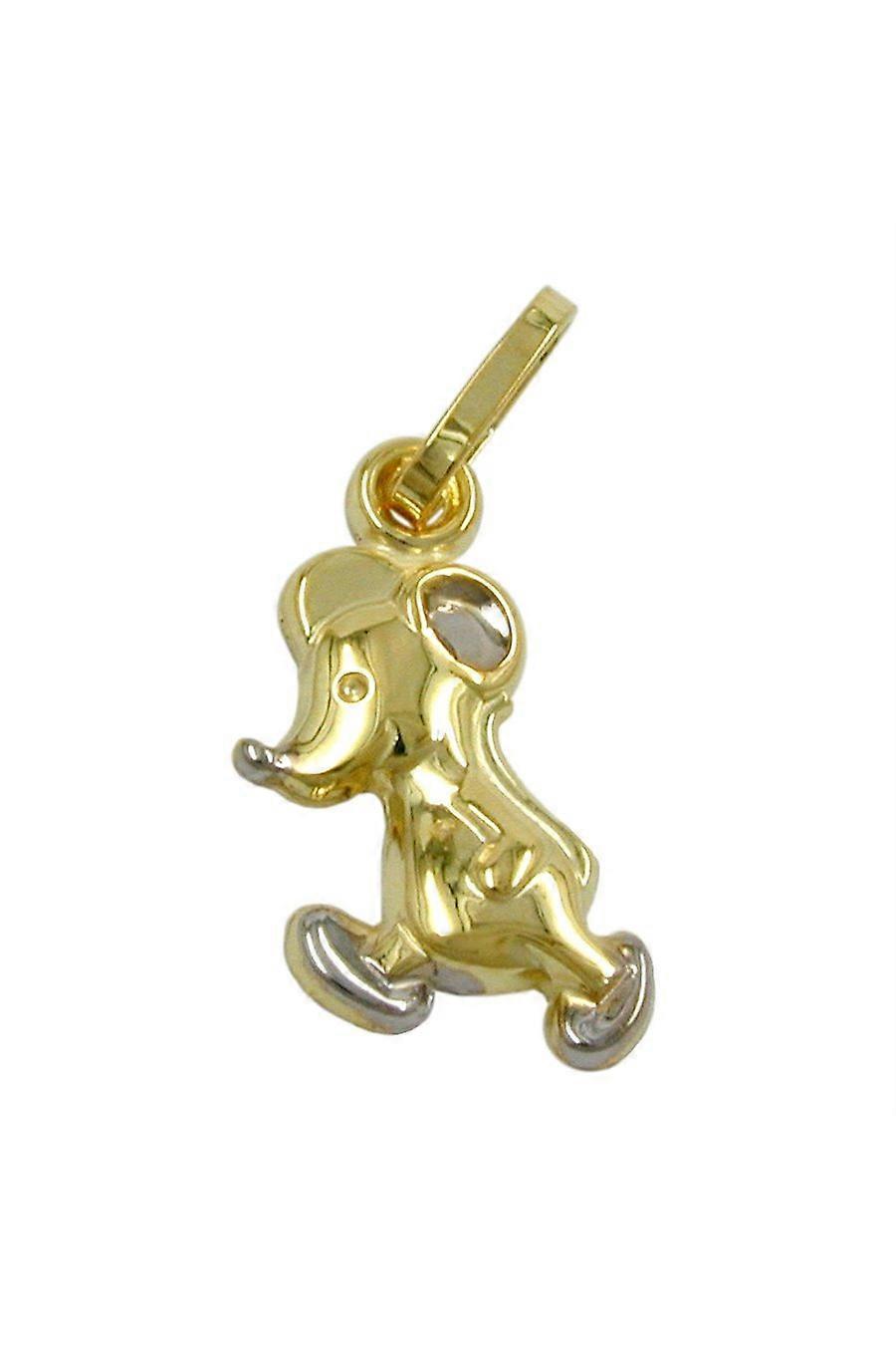 Pendant Mouse Bicoloured 9k Gold - Gl430638