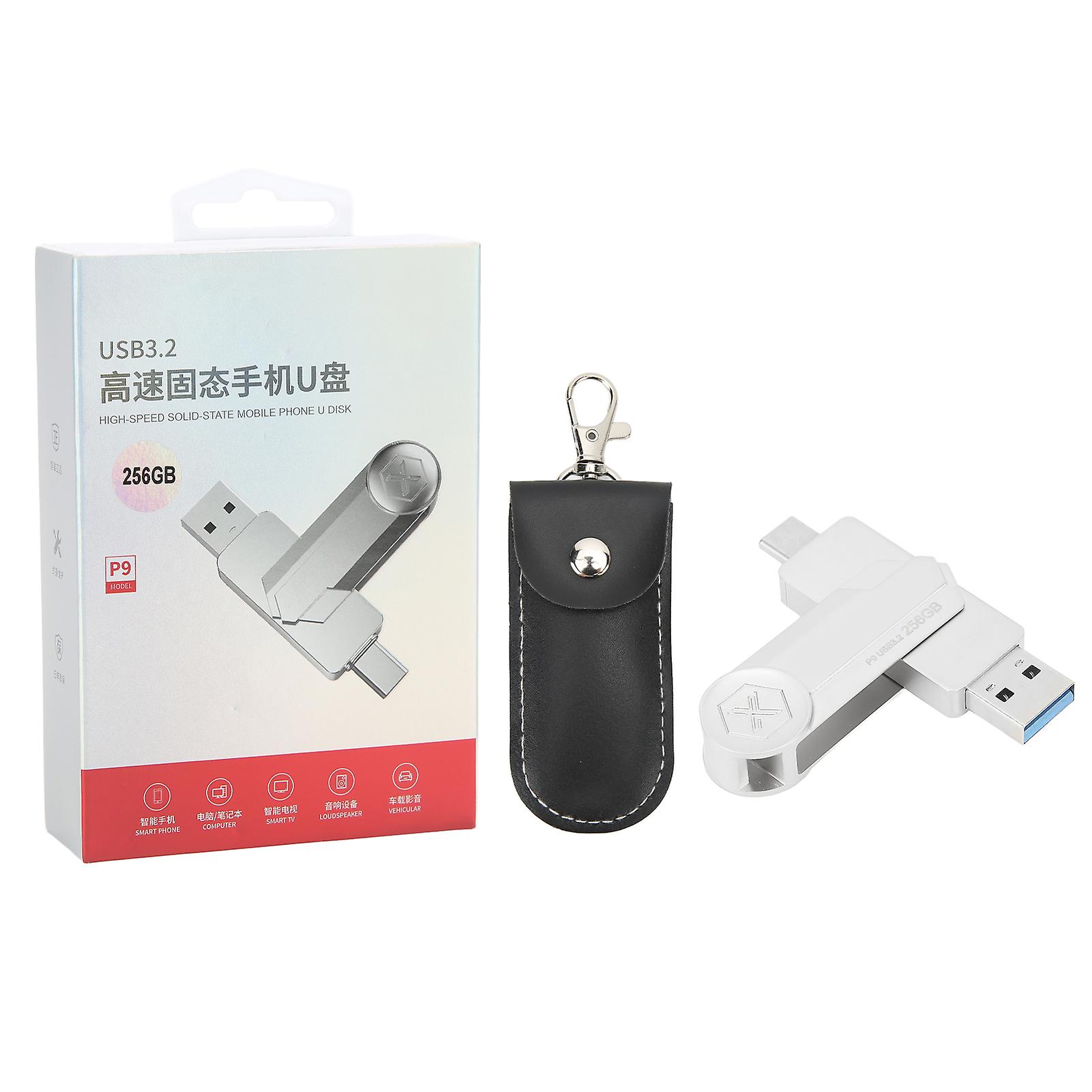Mini USB 3.2 Flash Drive - High Speed, Large Capacity, Durable Zinc Alloy, Dual Interface