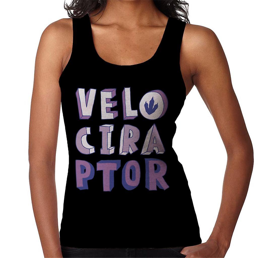 Jurassic Park Velociraptor Purple Text Women's Vest