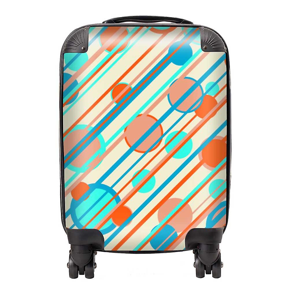 Retro Stripes And Circles Suitcase