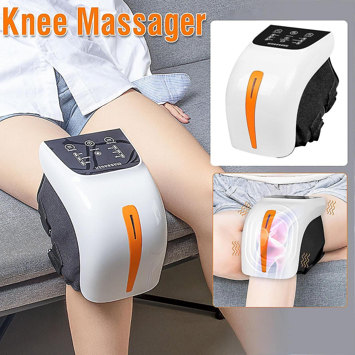 膝マッサージャー（加熱・痛み緩和機能付き）電動ワイヤレス振動膝マッサージ Fff