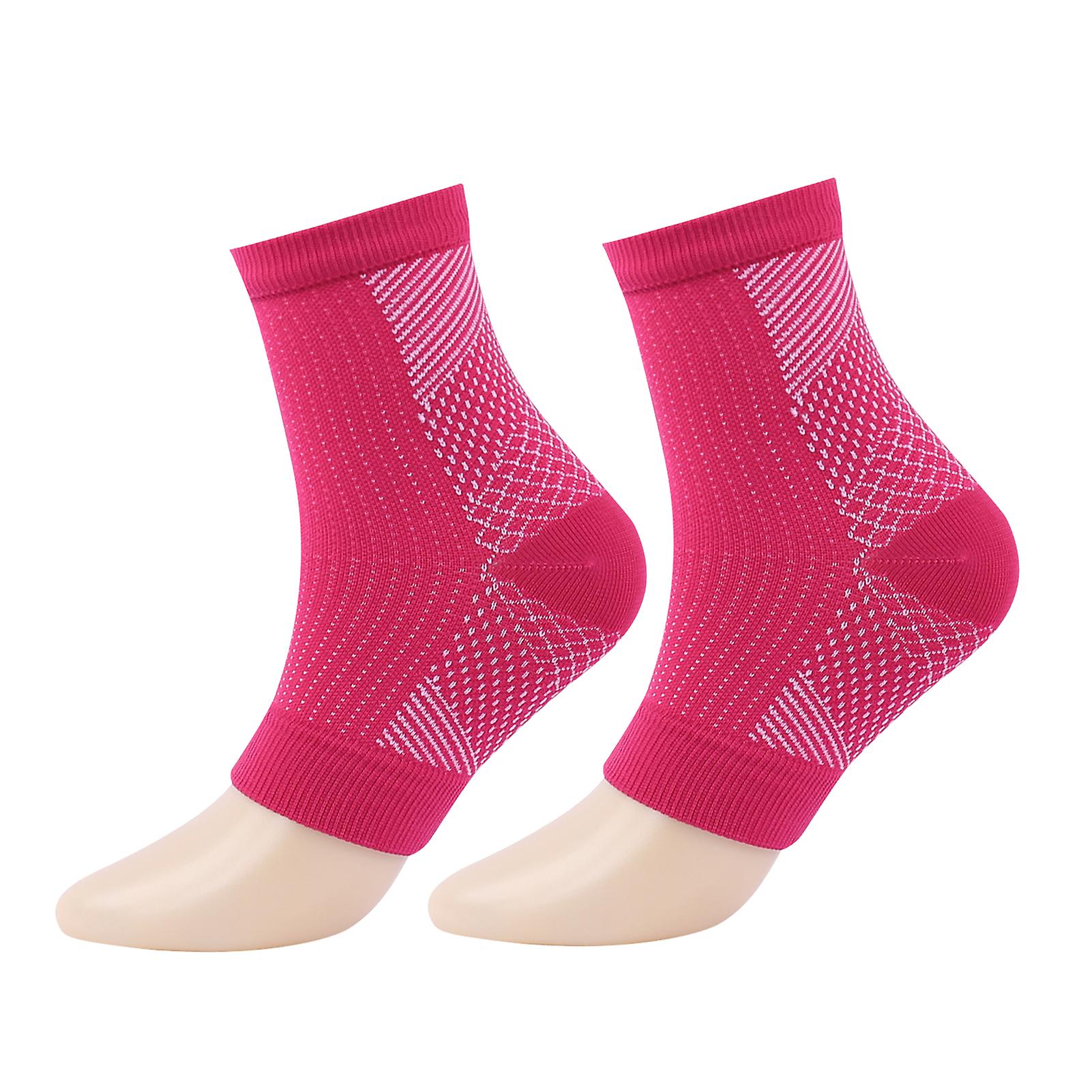 1 Pair Unisex Compression Ankle Cuffs Mid-tube High Elasticity Open-toe Socks Neuropathy Ankle Sleeves Sport Ankle Support for Unrestricted Movement