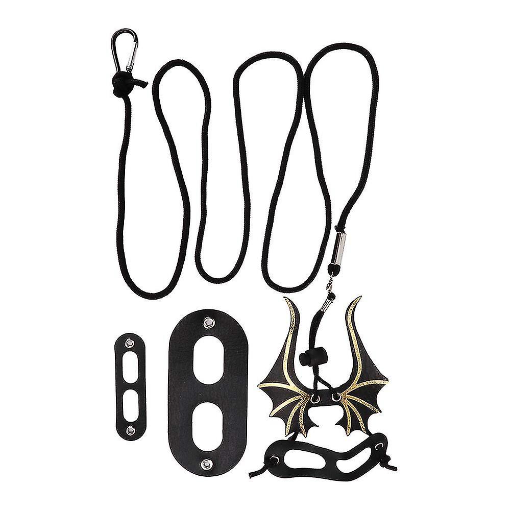 Black Adjustable Outdoor Walking Harness Leash for Pet Reptile Lizard