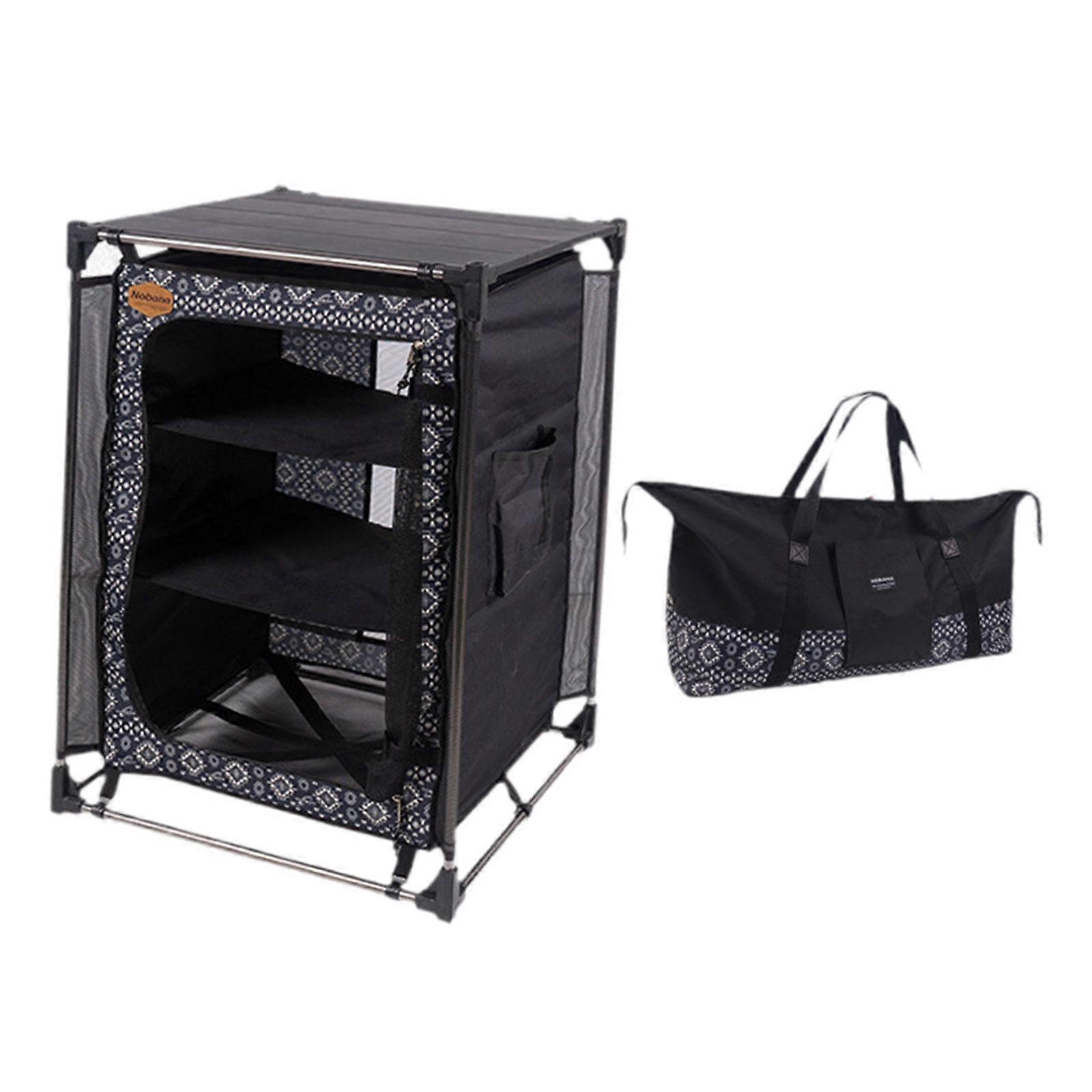 Folding Camping Storage Cabinet Kitchen Table Pantry for BBQ Kitchen Outdoor