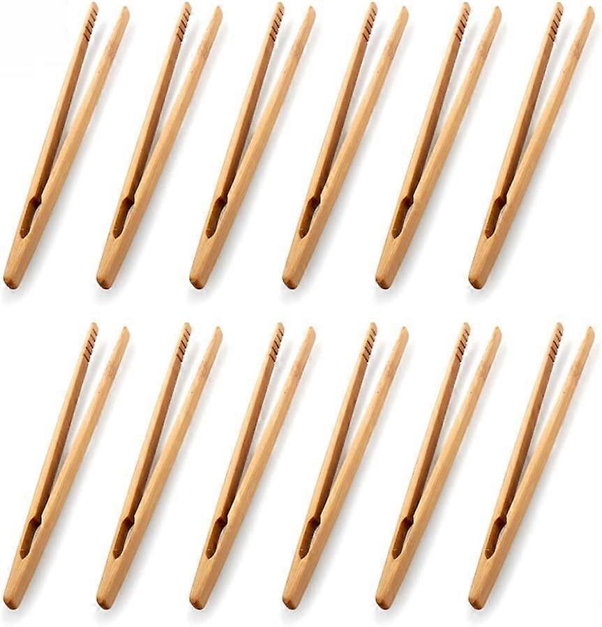 12 stuks bamboe roostertang bamboe keukentang suiker keukengerei bamboe slatang Kongfu theetang houten theetang eetbare theetang