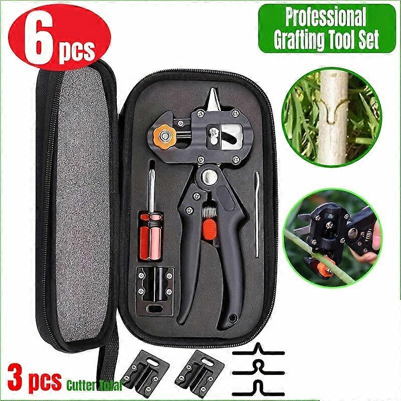 6pcsプロ剪定ばさみガーデン接ぎ木ナイフツールセットキット果樹はさみカッター