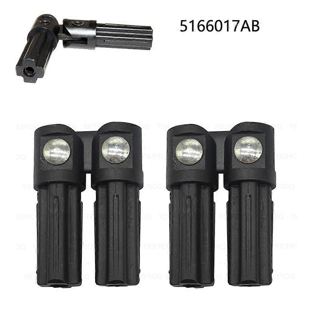 2pcs Left Right Convertible Soft Top Side Bow Knuckles For Jeep Wrangler 05166017AB 5166017AB Plastic Black Car Accessories