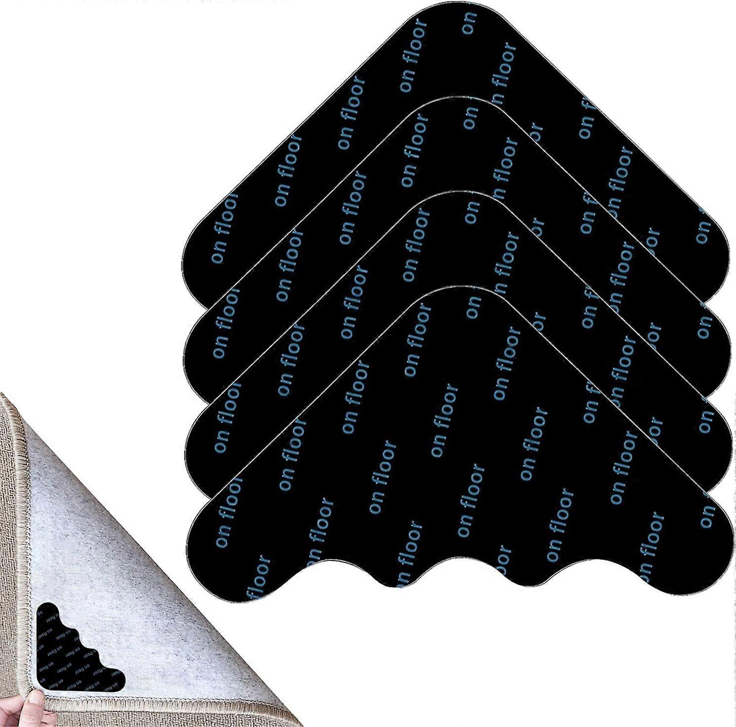 Pieces Non-Slip Rug Grippers, Rug Grippers - Double-Sided Washable Carpet Stickers - Non-Slip Rug Grippers to Keep Your Rug in Place and Make Corners