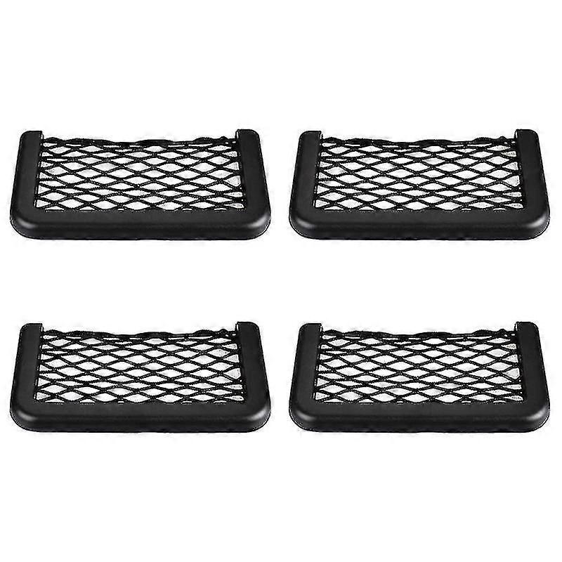 Car Net Pocket pour téléphone, utilisation comme support de masque de voiture et support de smartphone ou organisateur - dans le filet de stockage de voiture avec conception en maille universelle - nouveau et amélioré S