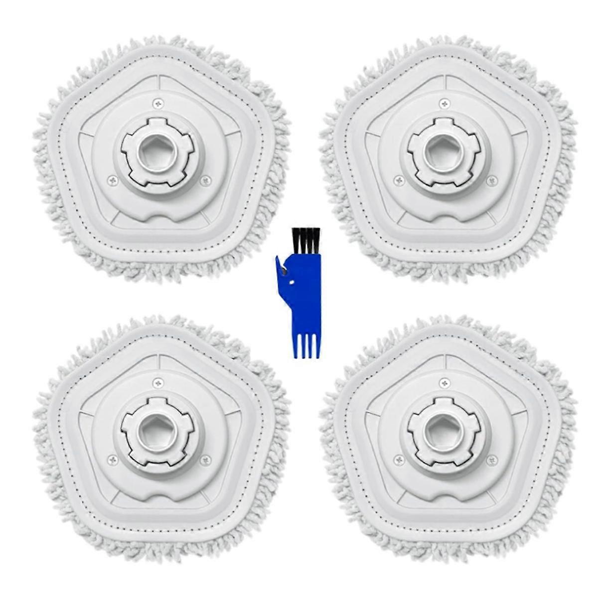 Lot de 4 têtes de rechange pour robot laveur W10/W10 Pro, W10/W10 Pro, pour tous les types de sols