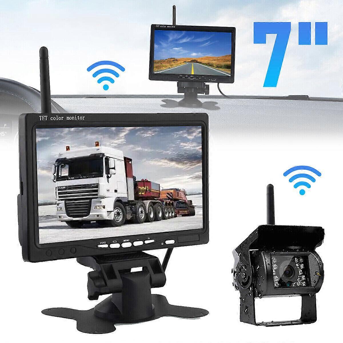 7" LCD Monitor W/ Wireless Car Reversing Camera for Truck Bus Van Rear View Kit NO.8806