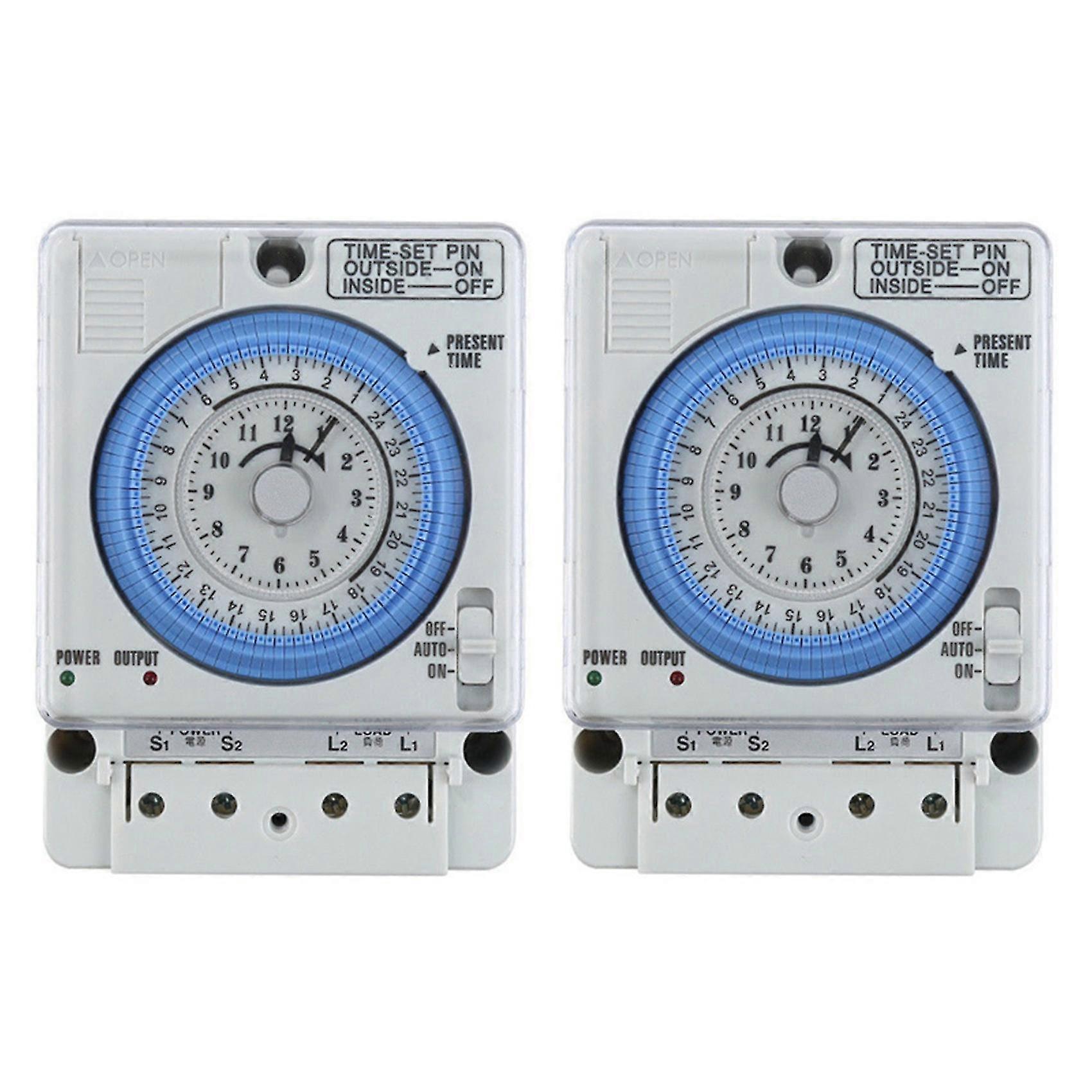 2x New Tb-388 Rectangle 15 Minutes / 96 Times Switch Timer Without Battery