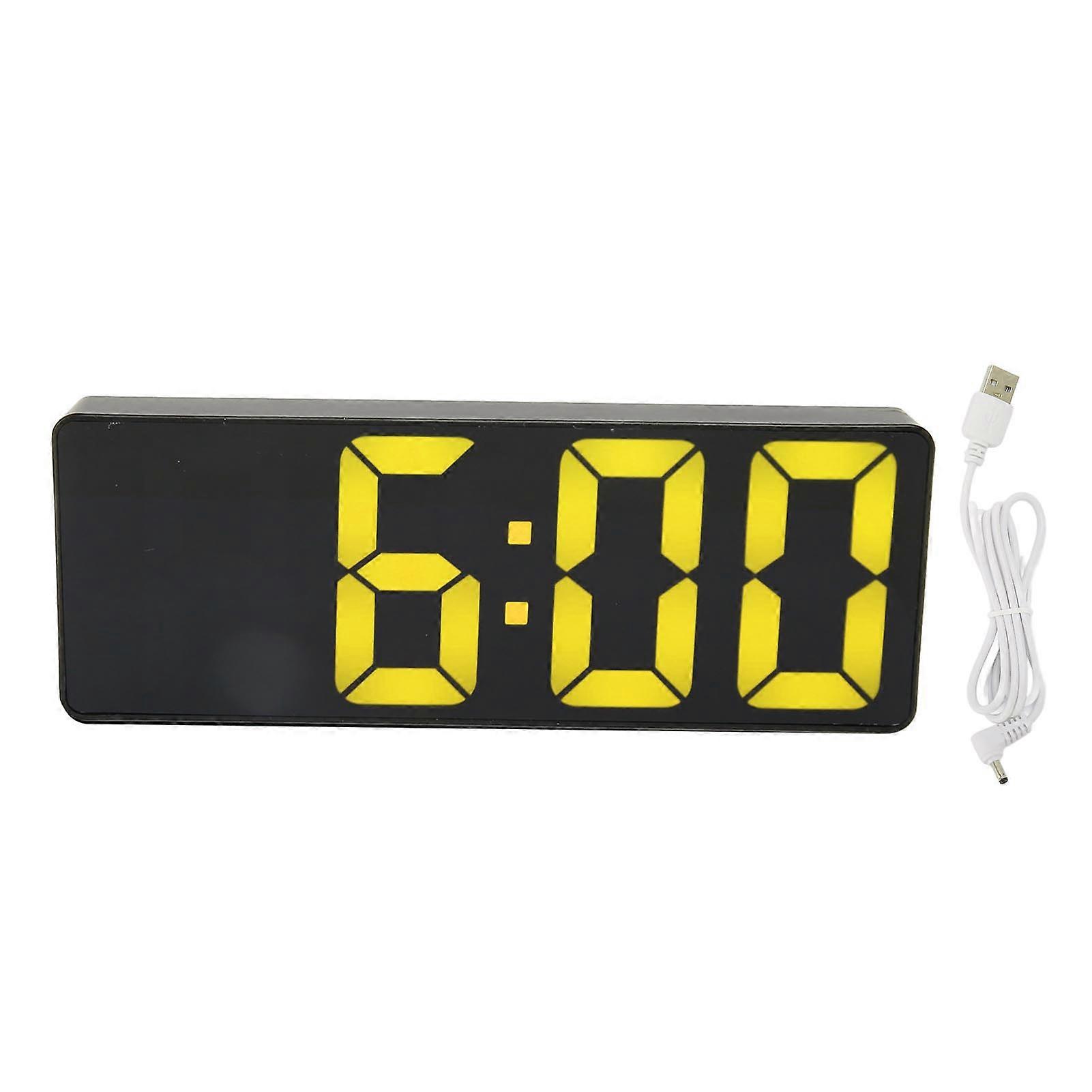 Digital Alarm Clock Black 12/24H Temperature Display USB Or Battery Powered LED Clock for Bedroom Office Dormitory