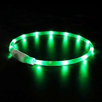 Verlicht hondshalsband, knipperende Led hondenhalsband licht, usb oplaadbare veiligheid hond halsband verlichting voor de donkere