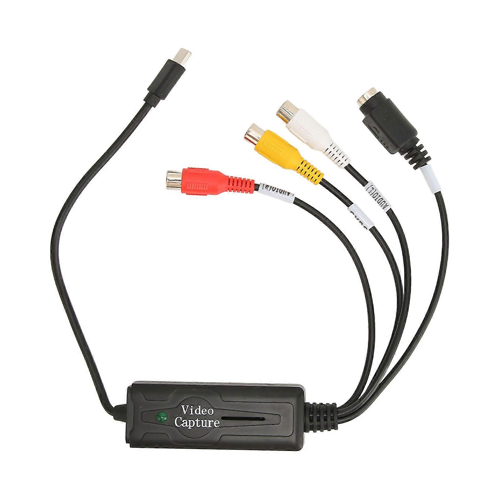 Type C Video Capture Card 1 Channel Video Capture Card Converter for Cell Phone Computer Set Top Box Monitor AV