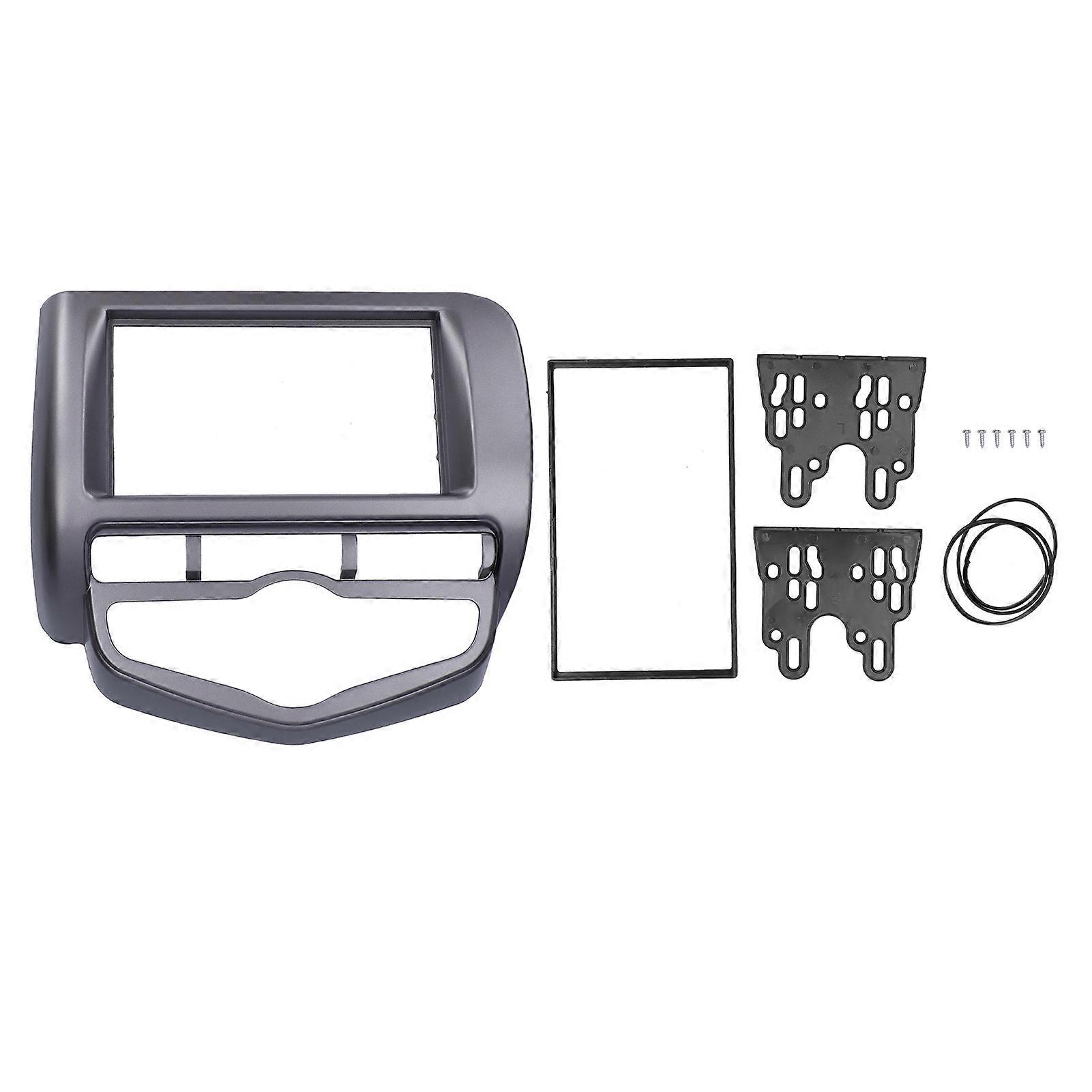 2Din Stereo Radio Fascia DVD Audio Navigation Panel Frame for Honda Fit/Jazz/City 02-08 Auto AC RHD YEMAA