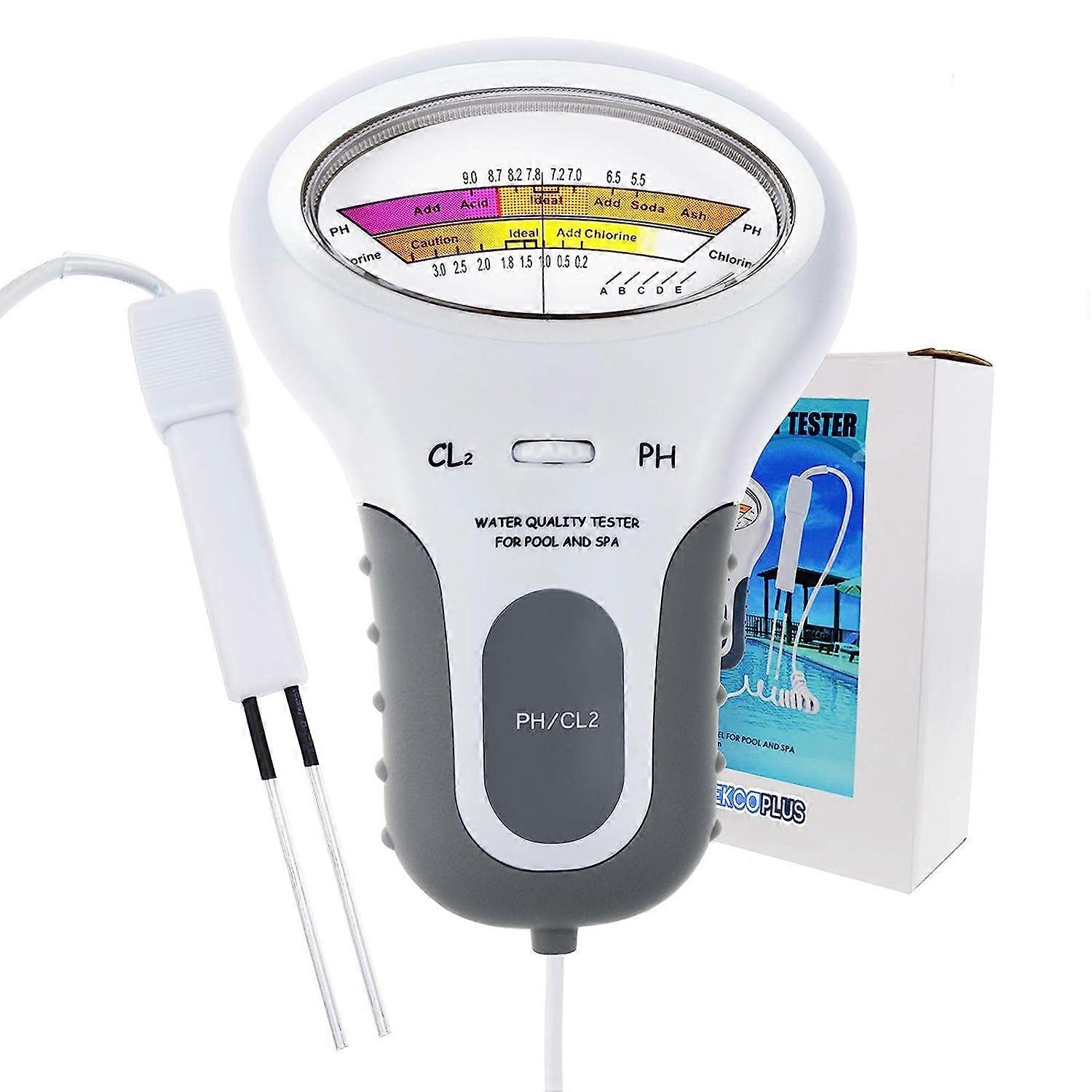 Portable 2 in 1 Water Quality and Chlorine Level CL2 Tester Meter for Swimming Pool Spa Drinking Water Quality Monitor Analyzer