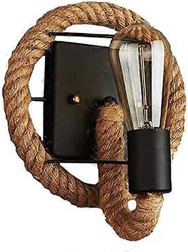 Tizzy Hemp rope wall lamp - round without bulb