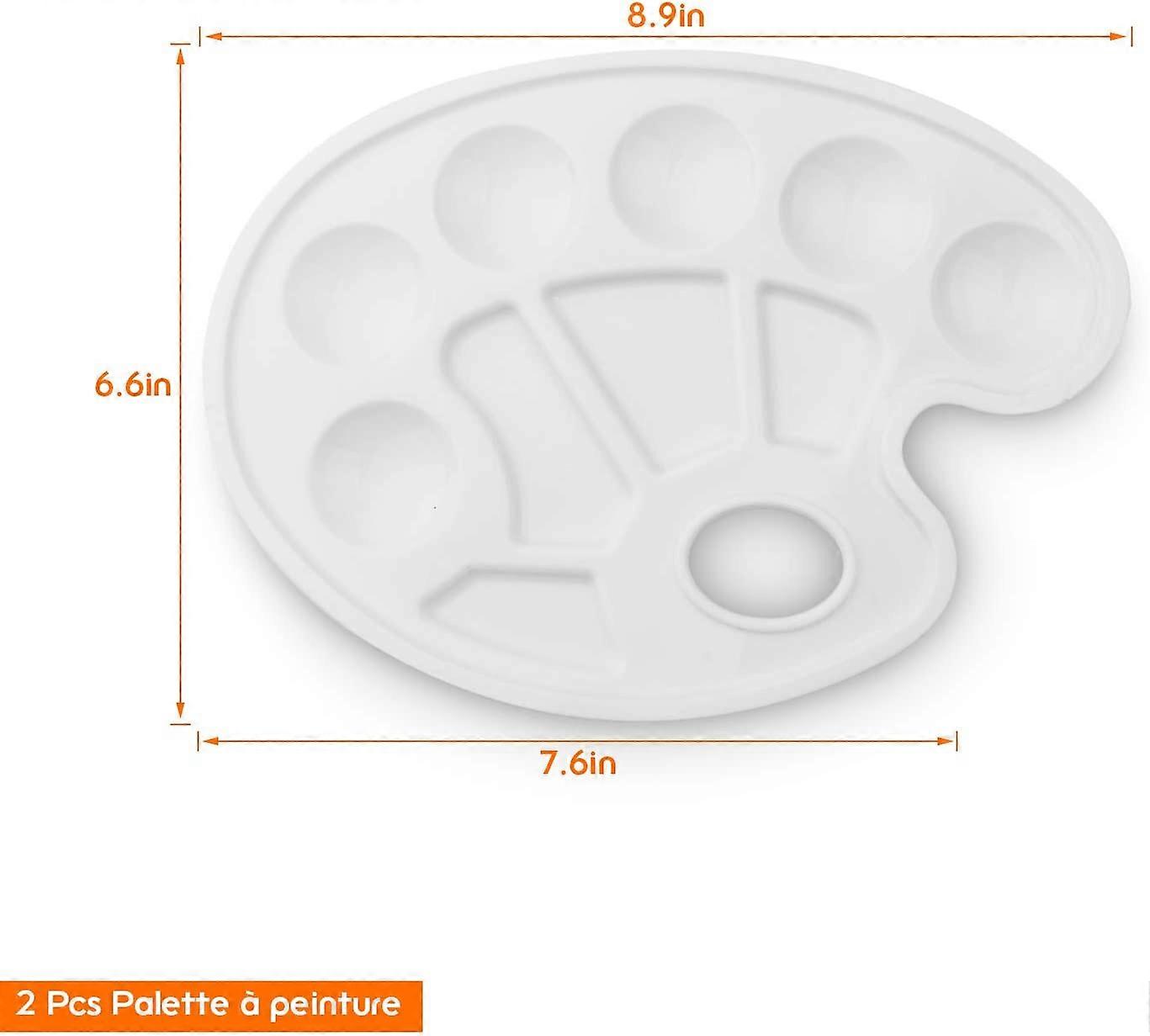 13 brushes + 2 paint palette, batch of nylon oil paint brush acrylic paint for beginners and professional