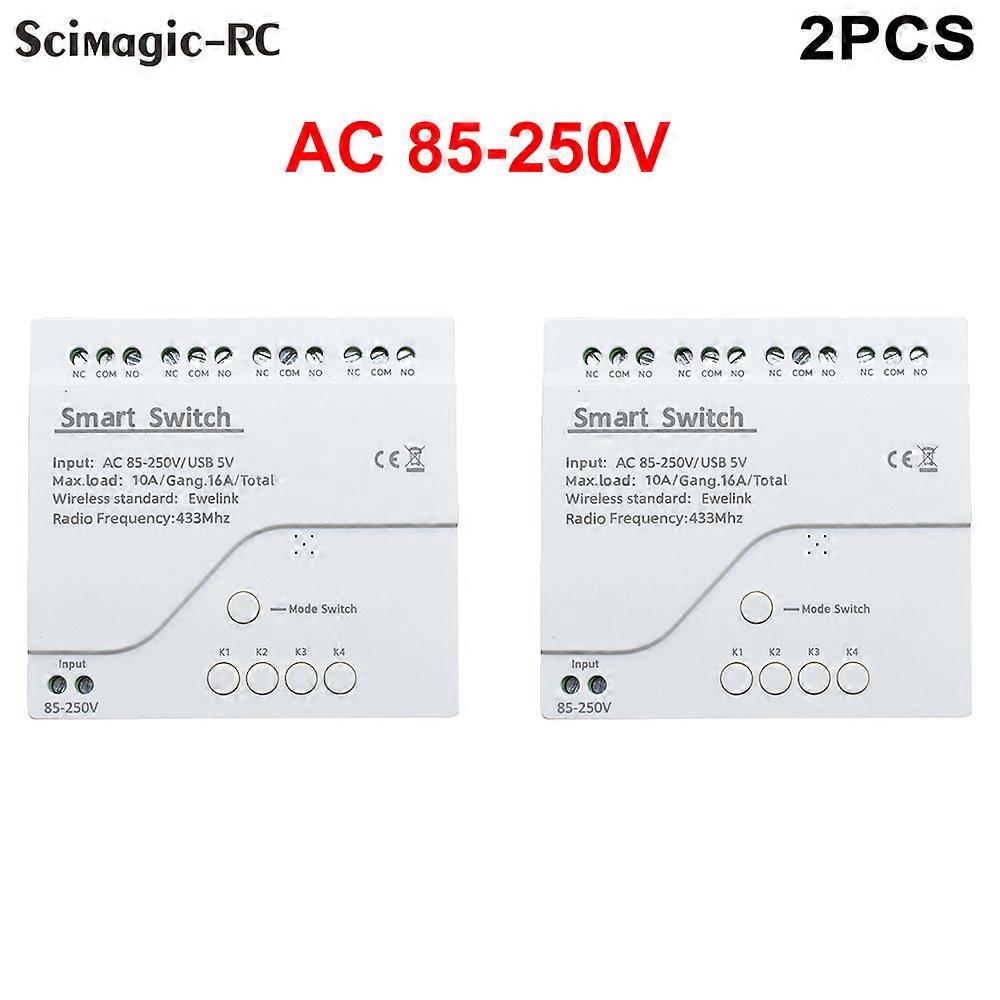 Smart Wifi Switch 4 Channel Light Motor Garage House Home Automation Residential RF433 Relay Module 4CH Alexa Support